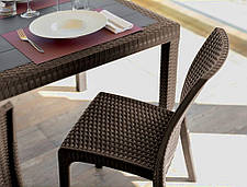 Стілець садовий пластиковий BICA Verona, коричневий, фото 3