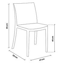 Стілець садовий пластиковий BICA Verona, коричневий, фото 5