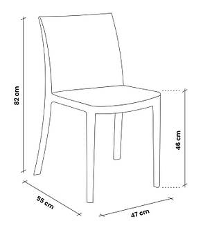 Стілець садовий пластиковий BICA Matrix, білий, фото 2