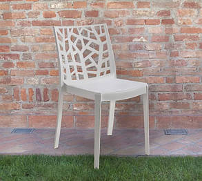 Стілець садовий пластиковий BICA Matrix, білий, фото 3