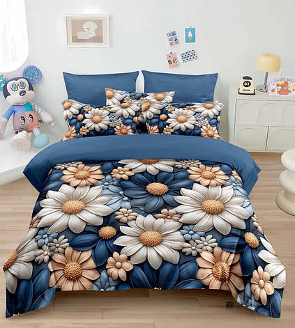 Постільна білизна з обємним малюнком L&M Home Textiles 5D - двухспальний розмір, фото 1