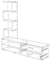 Тумба під телевізор  Міні-3 1600x350 h-1600мм    Алекса-СМ, фото 2