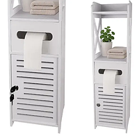 Компактна шафа для ванної кімнати 80x20x21 см Тумба підлогова для ванної кімнати  Шафи у ванну кімнату