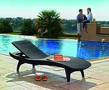 Шезлонг пластиковий Keter Pacific, сірий, фото 5