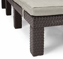 Шезлонг пластиковий Keter Daytona, коричнево-бежевий, фото 3