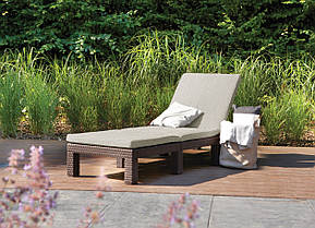 Шезлонг пластиковий Keter Daytona, коричнево-бежевий, фото 4