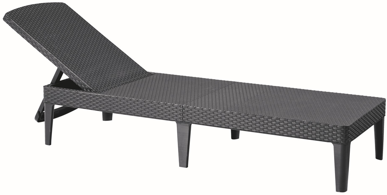 Шезлонг пластиковий Keter Jaipur Sun lounger, сірий