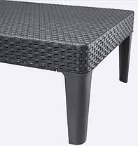 Шезлонг пластиковий Keter Jaipur Sun lounger, сірий, фото 4