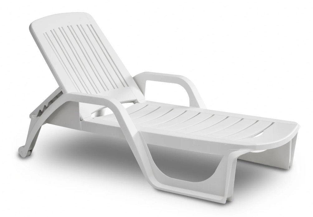 Шезлонг пластиковий BICA Zanzibar, білий