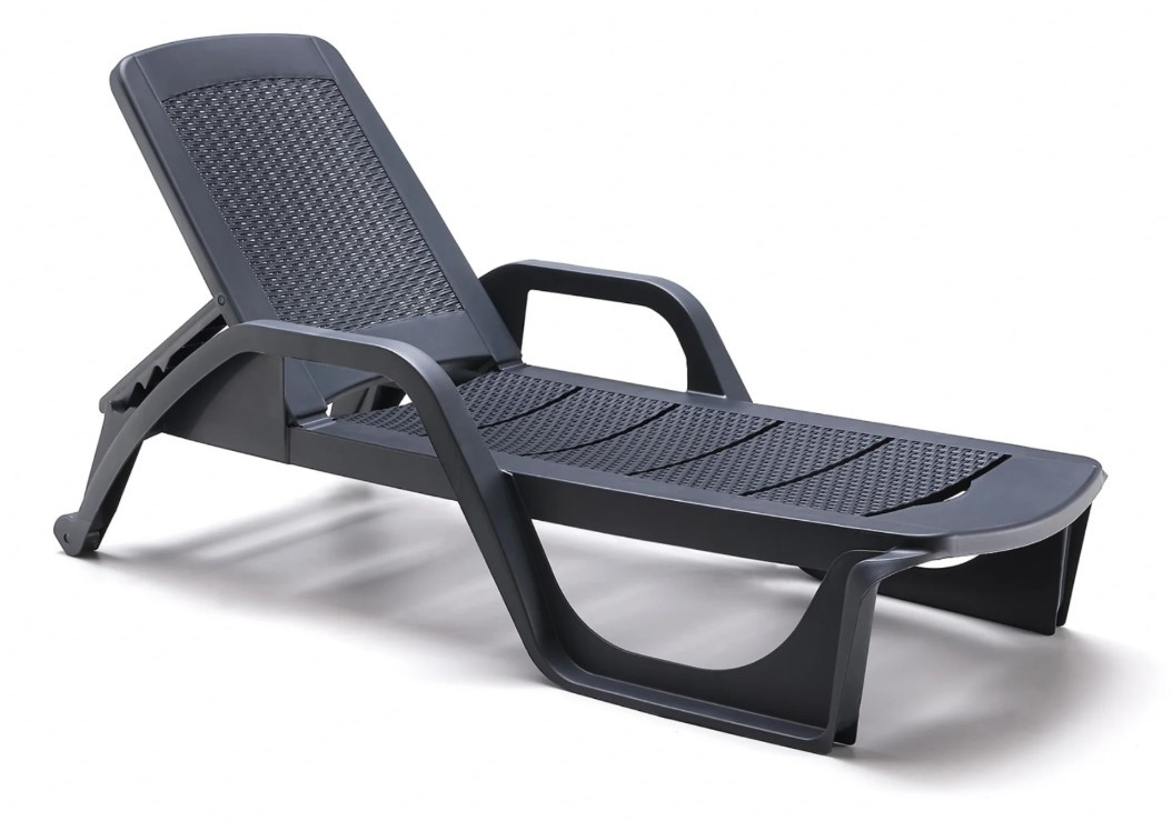 Шезлонг пластиковий BICA Nilo, графіт