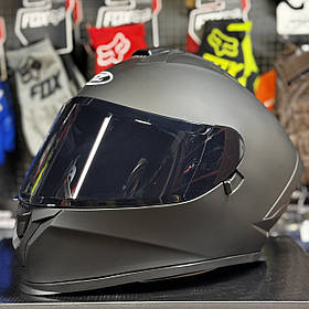 Мотошолом з сонцезахисними окулярами інтеграл закритий чорний матовий для мотоцикла, скутера