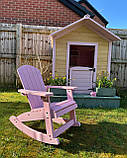 Дитяче садове крісло-гойдалка ADIRONDACK, пастельно-рожевий, фото 9