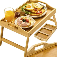 Складний столик-підставка для підносів сніданку 73 x 31 x 21 см Столик для сніданків у ліжко на ніжках