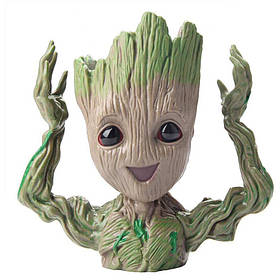 Горщик Грут для квітів/канцелярії 15 см: Marvel, Вартові Галактики, декор, подарунок