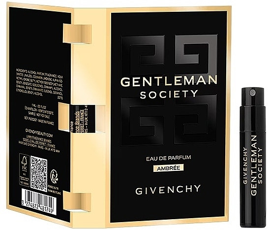 Парфумована вода для чоловіків Givenchy Gentleman Society Ambree Eau de Parfum 1 мл Пробник, фото 1