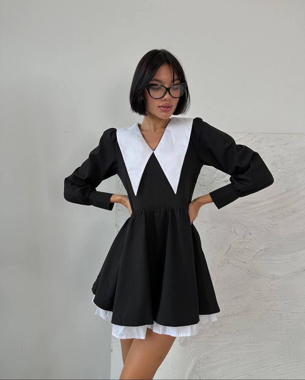 Класична сукня з білим коміром, фото 1