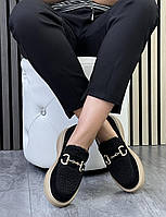 Туфлі лофери " ШКІРА " жіночі 6 пар у ящику чорного кольору 37-41, фото 2