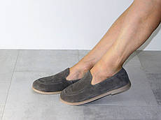 Лофери замшеві анатомічні жіночі сірі