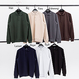 Чоловіча кофта-поло в синьому кольорі батального розміру