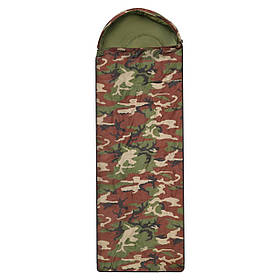 Спальний мішок камуфляж мультикам з капюшоном до -5°C 210х75 см 1,3 кг