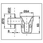 Сифон бойлера CL7 Boiler Series 32мм кутовий білий+ 1м труба (8мм)  хром, фото 4