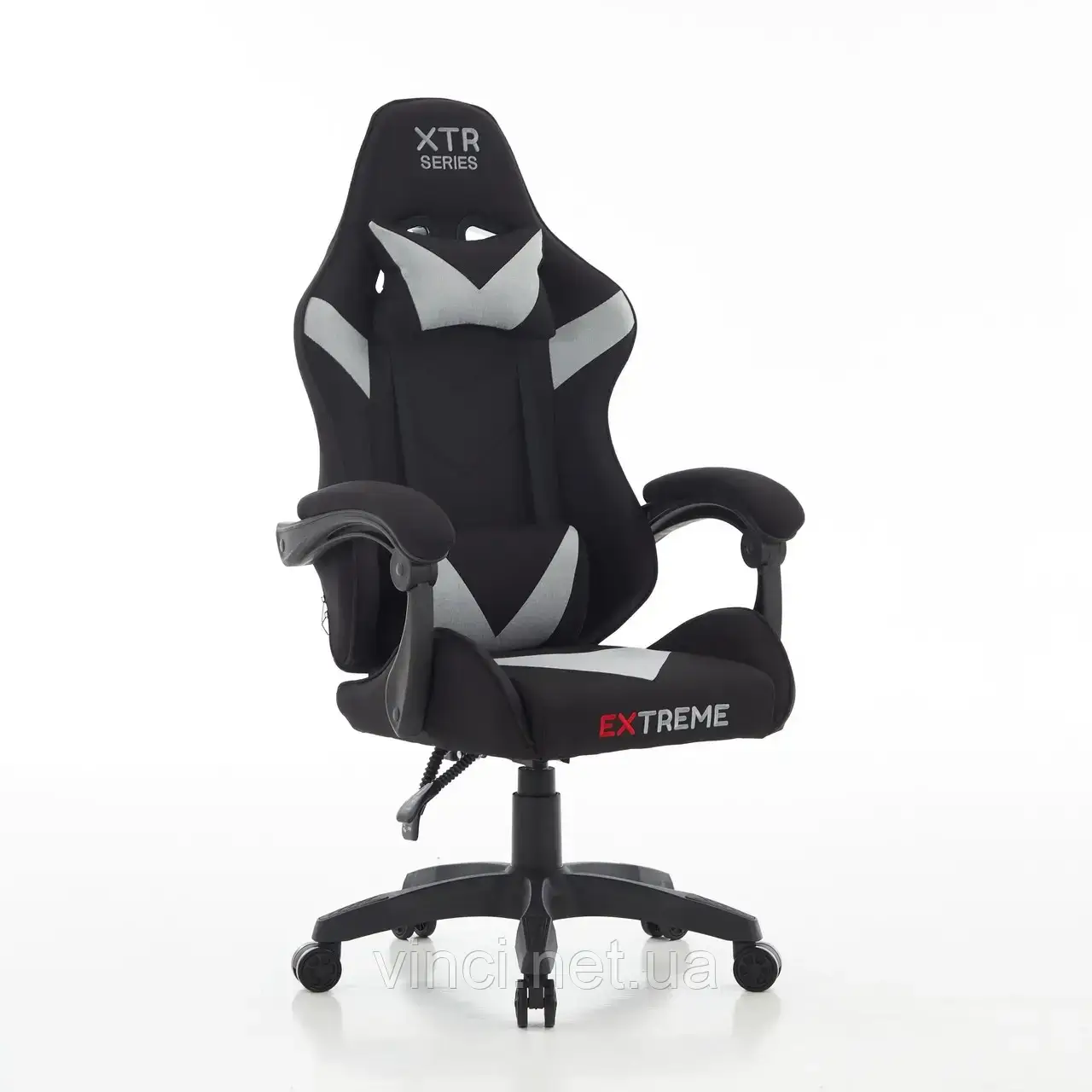 Комп'ютерне крісло із тканини EXTREME XTR ЧОРНО-СІРЕ, фото 1