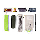 Намет двомісний туристичний з футпринтом Naturehike Mongar 2 Silicone 20D сіро-зелений, фото 9