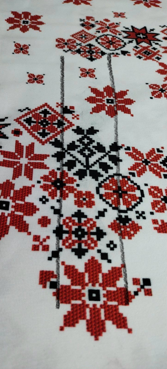 Стрейч кулір принт "Україна вишиванка " - 180см. (діджитал) від кромки є легкий відтиск