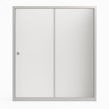 Душові двері KO&PO 7053 F (140) 180х140 см розсувні скло матове сатин, фото 1