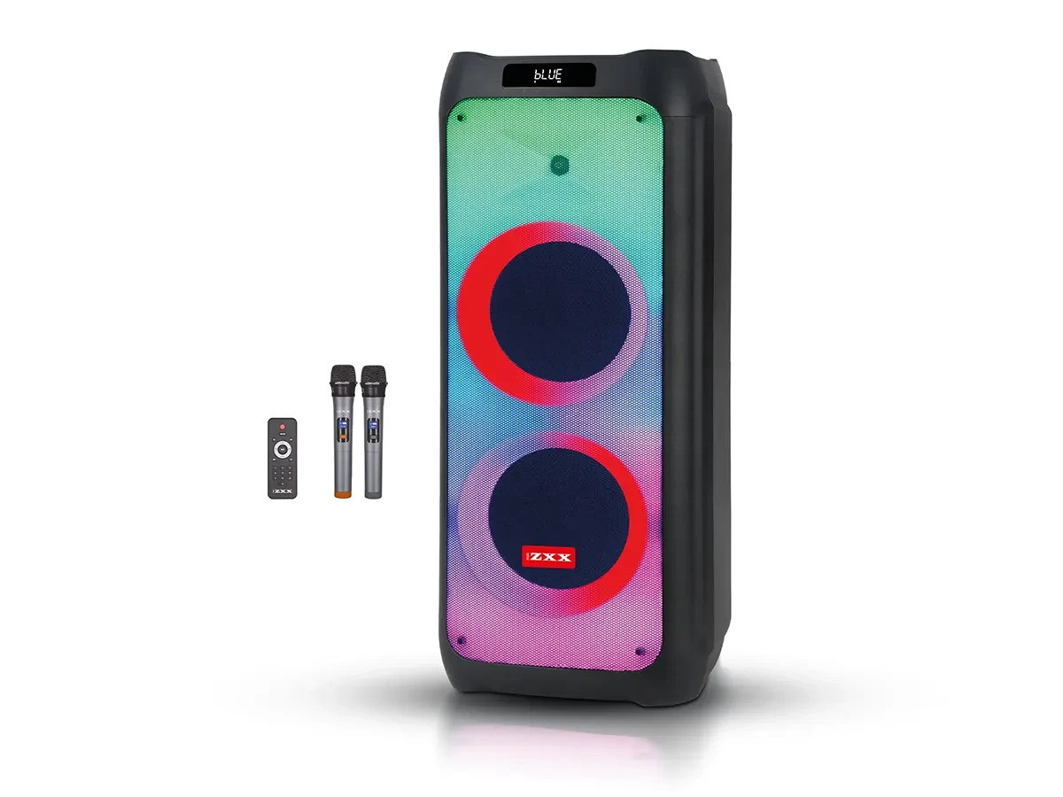 Колонка акумуляторна ZXX-5590 з радіомікрофонами (USB/BT/FM/TWS), фото 1