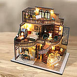 Румбокс конструктор DIY House Будинок в англійському класичному стилі з антикваріатом 25 x 17 x 24см, фото 6