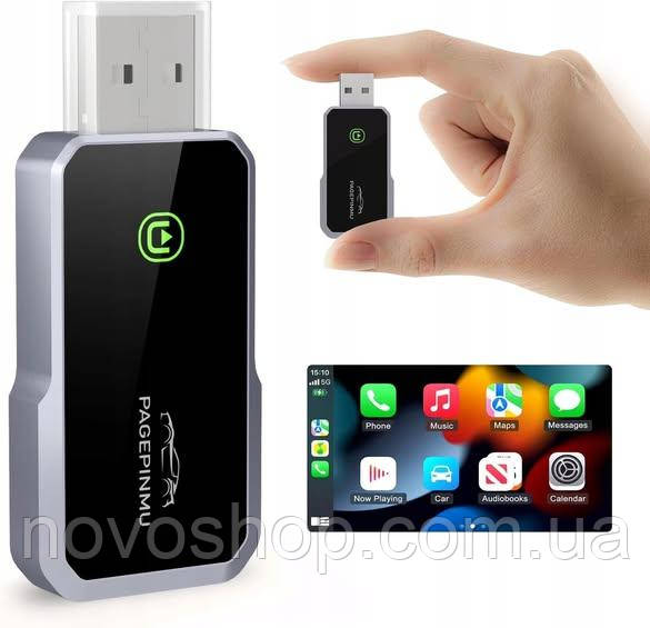 Бездротовий адаптер PAGEPINMU Carplay для iPhone Plug&Play Carplay Dongle, фото 1