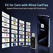 Бездротовий адаптер PAGEPINMU Carplay для iPhone Plug&Play Carplay Dongle, фото 2