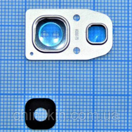 Скло камери для Samsung A320/A3 2017/ A520/A5 2017 /A720/A7 2017 з рамкою Gold, фото 1