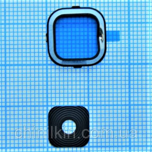 Скло камери для Samsung A500/A5 2015 з рамкою Black, фото 1