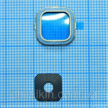 Скло камери для Samsung A500/A5 2015 з рамкою Gold, фото 1