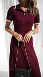 Жіноче довге плаття поло приталене з короткими рукавами й окантовою (р. 42-46) 4036108, фото 8