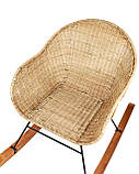 Набір із 2 крісел-гойдалок LAVINIO, натуральний ротанг, стиль бохо, фото 6
