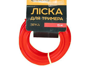 Ліска для тримера нейлонова СИЛА (550171) переріз «зірка» Ø1.6 мм × 15 м