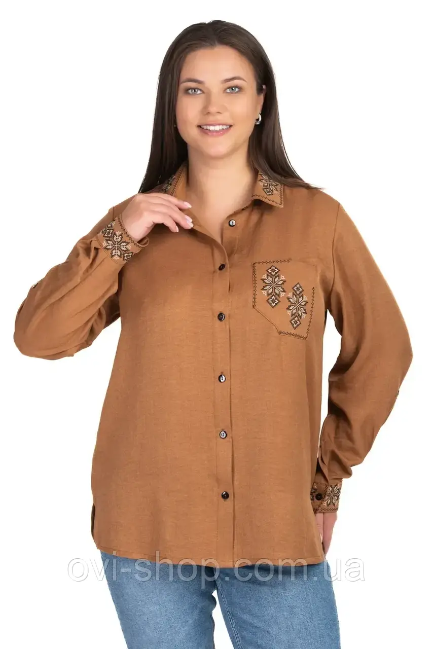 Лляна сорочка з вишивкою