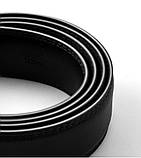 Чоловічий шкіряний ремінь автомат із двома пряжками. Чоловічий подарунковий набір у коробці (чорний), фото 8