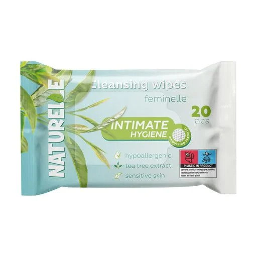 Вологі серветки для інтимної гігієни Naturelle Intimate Hygiene з екстрактом чайного дерева, 20 шт, фото 1