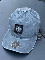 Вінтажна кепка Stone Island, бейсболка стон айленд сіра, кепка стонік універсальний розмір