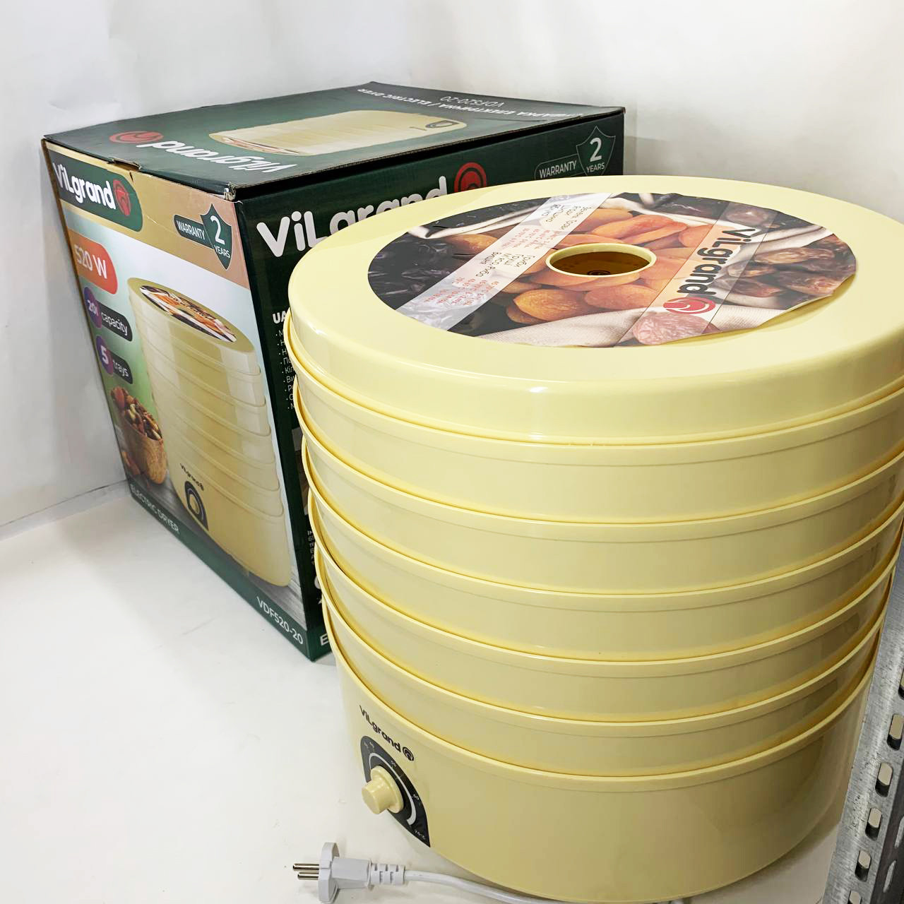 Дегідратор 5 піддонів VILGRAND VDF520-20 520 Вт 20 Л, Сушіння для риби грибів, Дегідратор для сушіння HI-32, фото 1