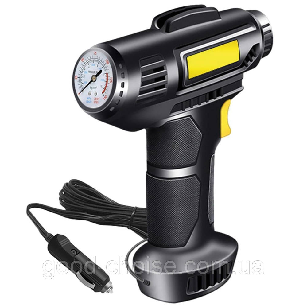 Портативний насос для шин, від прикурювача / Автомобільний компресор / Насос для автомобіля, фото 1