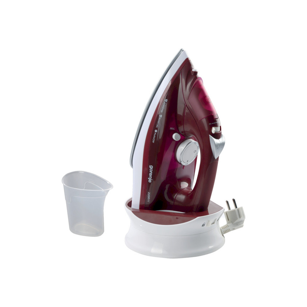 Праска Gorenje SICH2200RBC , 2200Вт, 270мл, паровий удар -25гр, постійна пара - 210гр, база для заряджання, автовимкнення, керам.