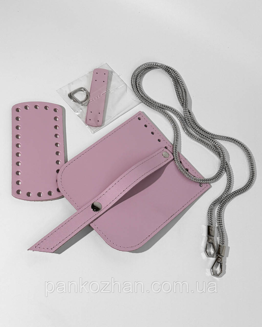 Набір шкіряної фурнітури для МК Mini Bag зефір, натуральна шкіра, фото 1