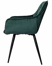 Крісло Magic велюр зелений / чорний каркас TM Intarsio, фото 5