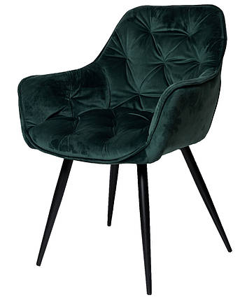 Крісло Magic велюр зелений / чорний каркас TM Intarsio, фото 1