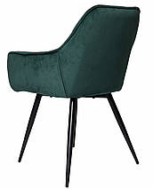 Крісло Magic велюр зелений / чорний каркас TM Intarsio, фото 4